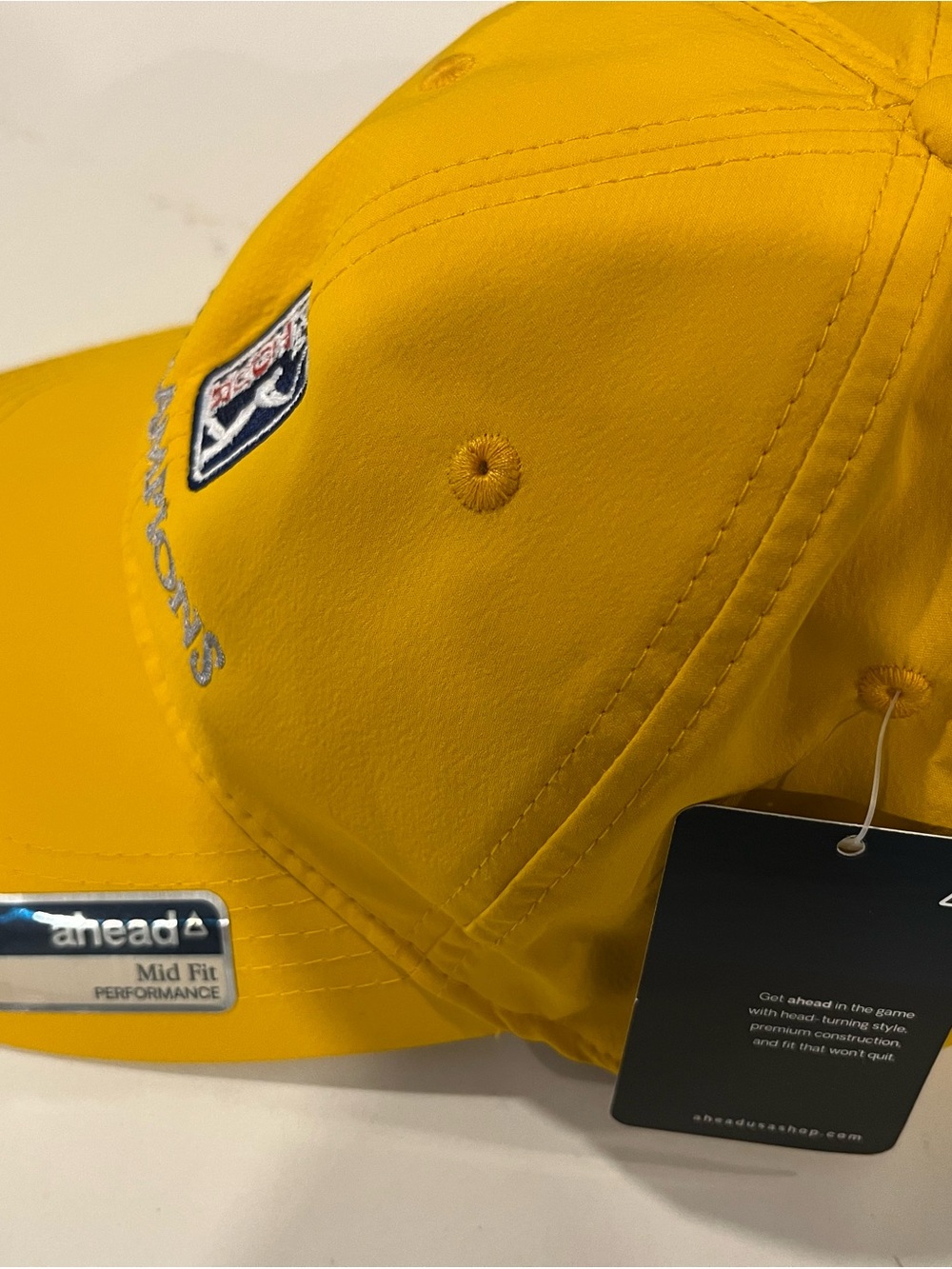 Ahead Performance Yellow PGA Tour Champions Embroidered Golf Hat NWT 🧢 ⛳️ - Picture 8 of 10